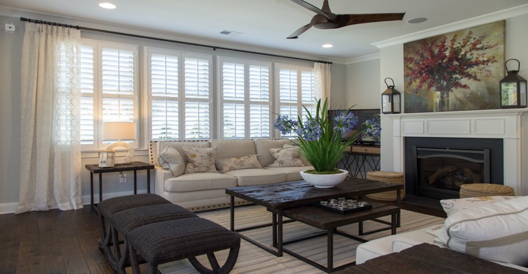 Interior Shutters in Minneapolis Living Room